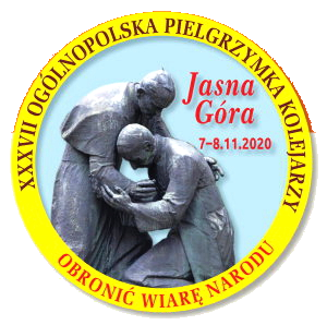 Znaczek pielgrzymkowy z XXXVII Pielgrzymki Kolejarzy na Jasn� G�r� w 2020 roku.