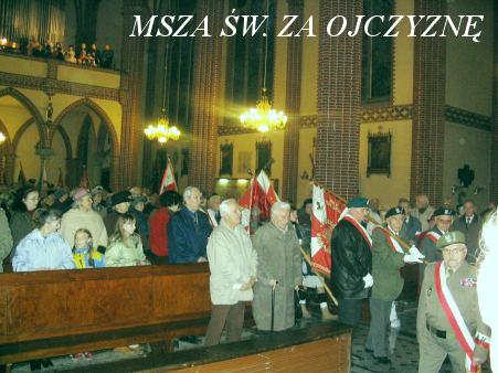 Zdj�cia z uroczystej Mszy �w. za Ojczyzn� 19.X.2004 r.. - Aby ogl�da� dalsze zdj�cia, skorzystaj z klawiszy umieszczonych pod zdj�ciami.