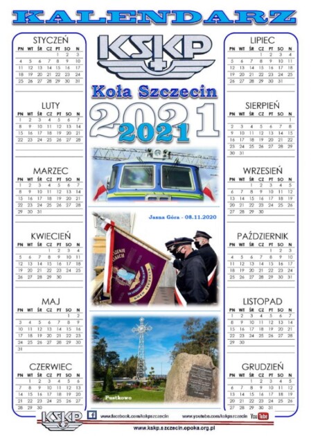 Kliknij na nasz kalendarz na rok 2021, aby go pobrać i następnie wydrukować: